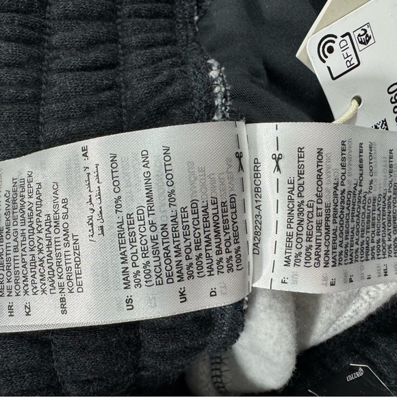 New Adidas Multi Sport Sweat Shorts Black Melange - Picture 4 of 9